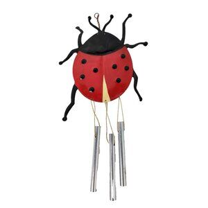 Yardworks Originals Ladybug Windchime Metal Home Lawn Garden Outdoor Decor